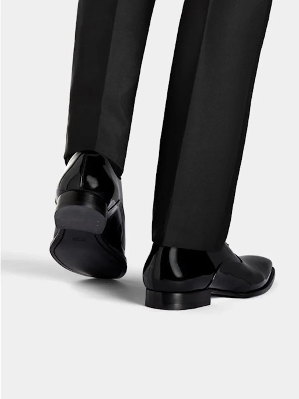 Suitsupply Glossy Black Patent Oxford Dress Shoes